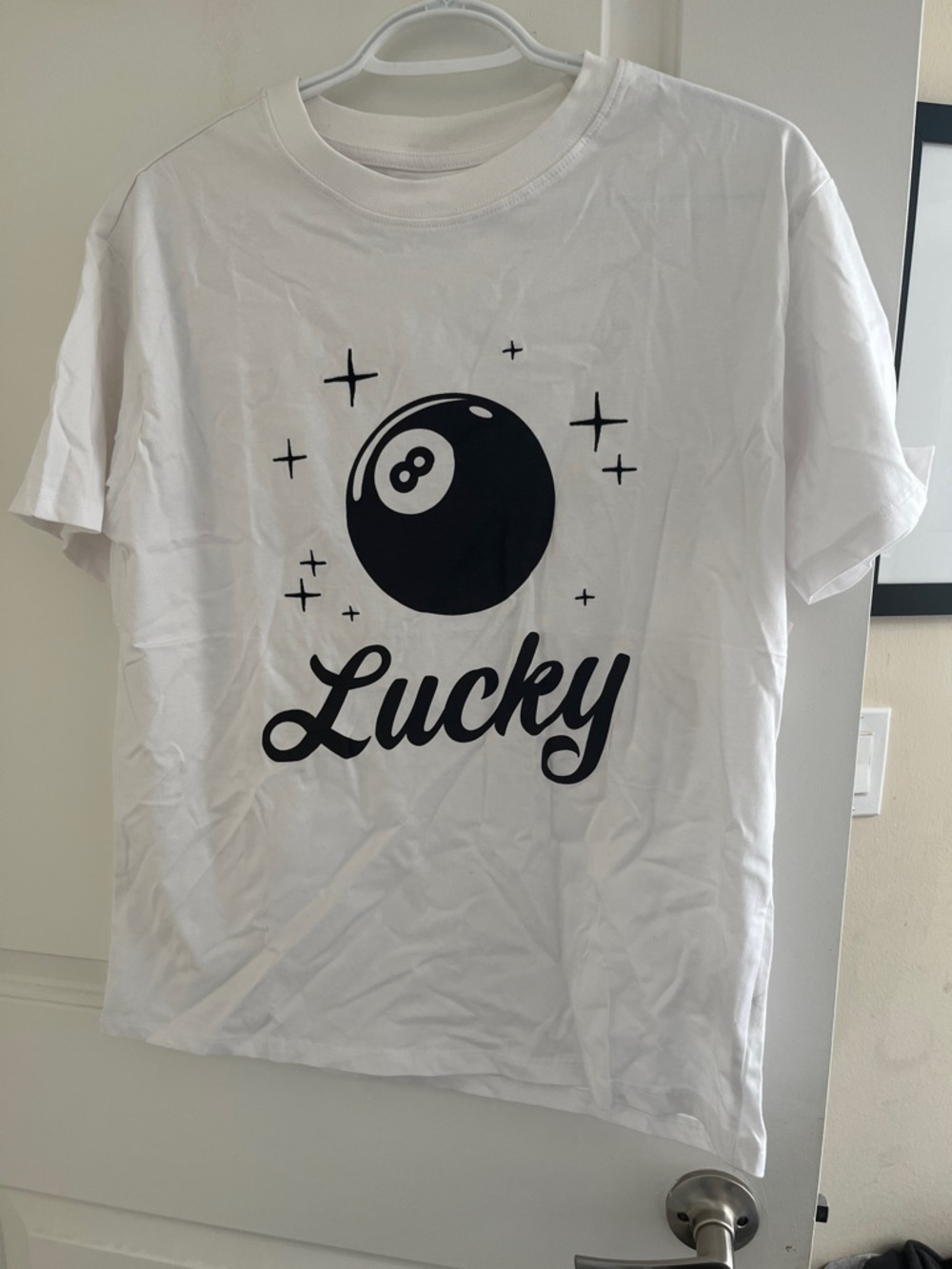 Bluenotes Lucky 8 Ball Graphic T-Shirt | White | Size S